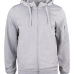 Clique Basic Active Hoody FZ grijsmelange 4xl  Grijsmelange