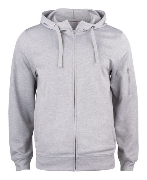 Clique Basic Active Hoody FZ grijsmelange 4xl  Grijsmelange