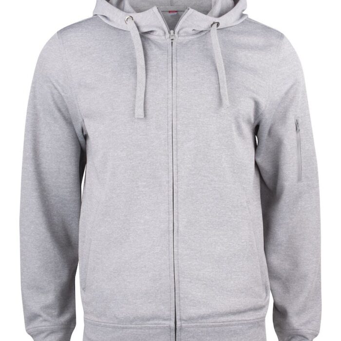Clique Basic Active Hoody FZ grijsmelange l  Grijsmelange