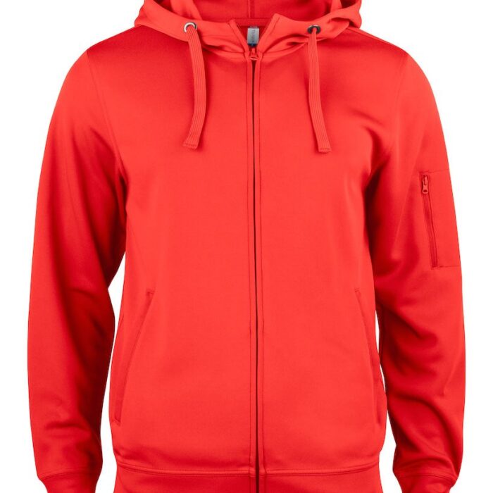Clique Basic Active Hoody FZ rood 4xl  Rood