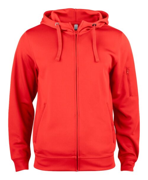 Clique Basic Active Hoody FZ rood l  Rood