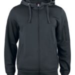 Clique Basic Active Hoody FZ zwart 4xl  Zwart