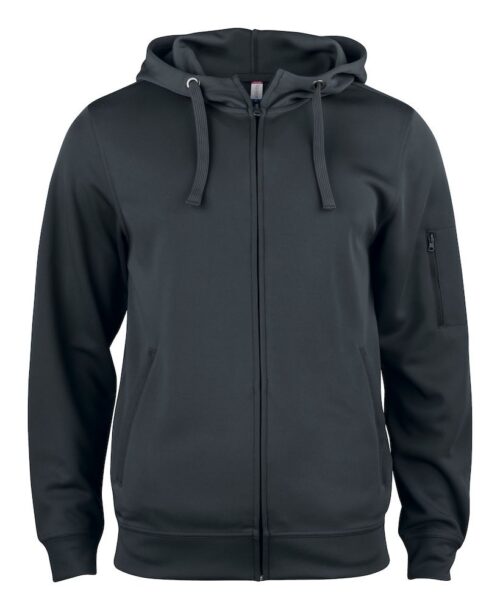 Clique Basic Active Hoody FZ zwart 4xl  Zwart