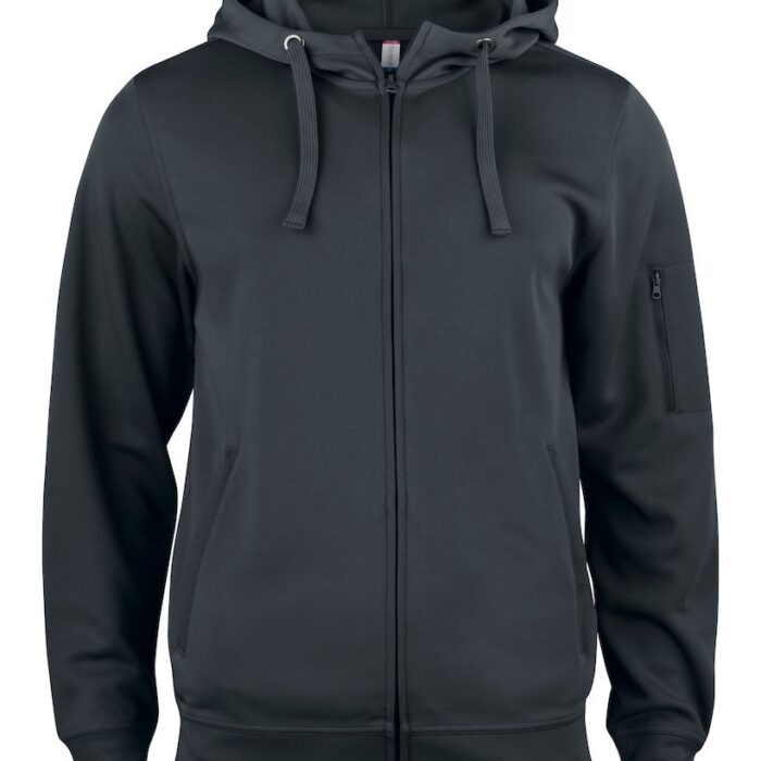 Clique Basic Active Hoody FZ zwart 4xl  Zwart