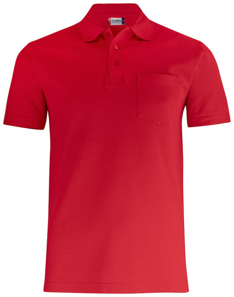 Clique Basic Polo Pocket rood xs Rood Clique Basic Polo Pocket rood xs Rood