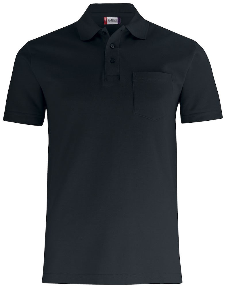 Clique Basic Polo Pocket zwart s Zwart Clique Basic Polo Pocket zwart s Zwart