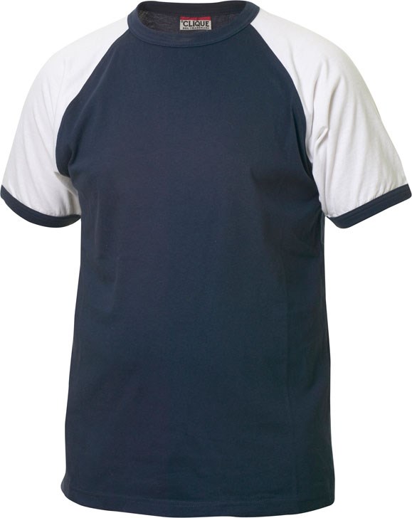 Clique Raglan-T navy/wit xxl Navy/wit Clique Raglan-T navy/wit xxl Navy/wit