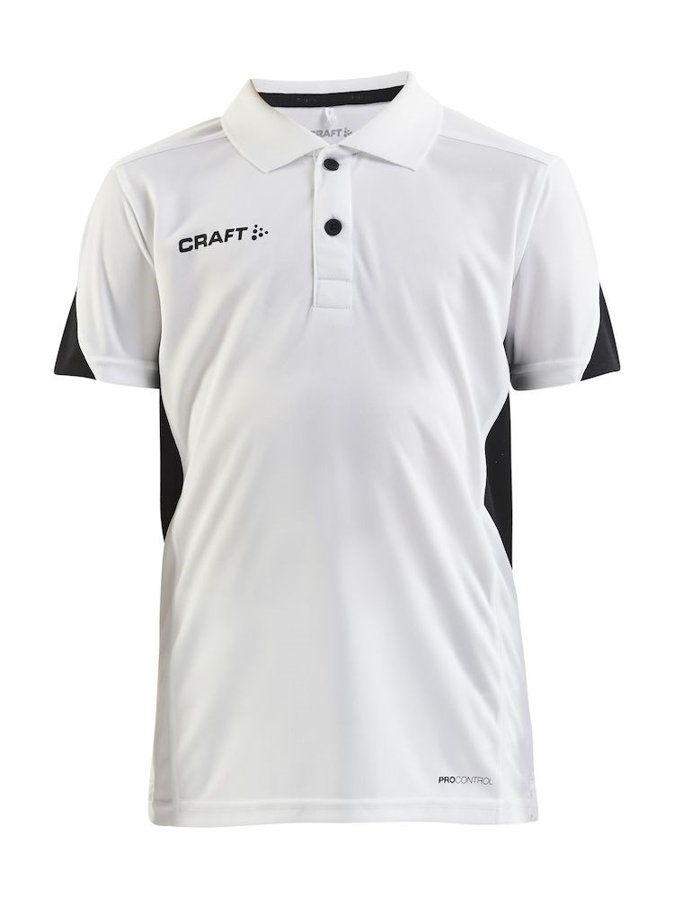 Craft Pro Control Impact Polo Jr White/Black Craft Pro Control Impact Polo Jr White/Black