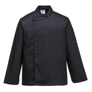 Portwest Cross Over Chef Jacket  Black