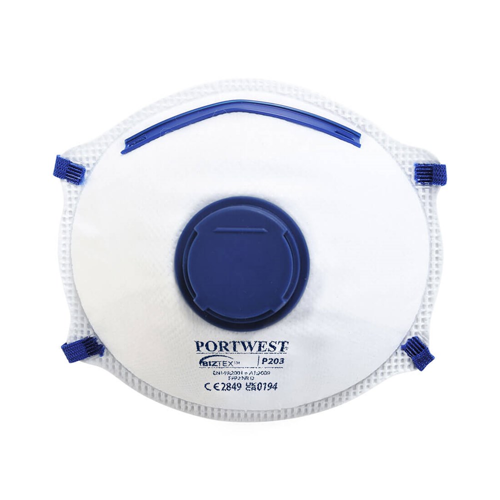 Portwest FFP2 Valved Respirator (Pk10)  White