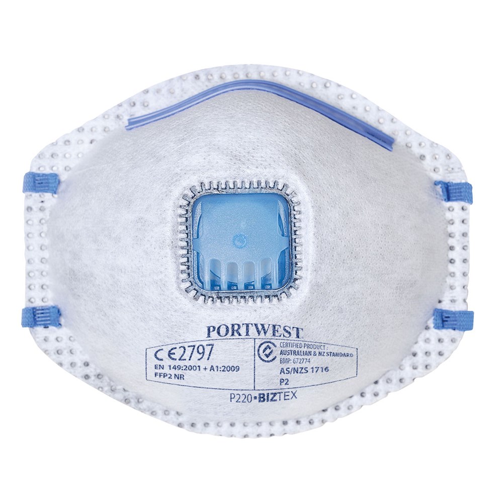 Portwest P2CV Respirator Pk (10)  White