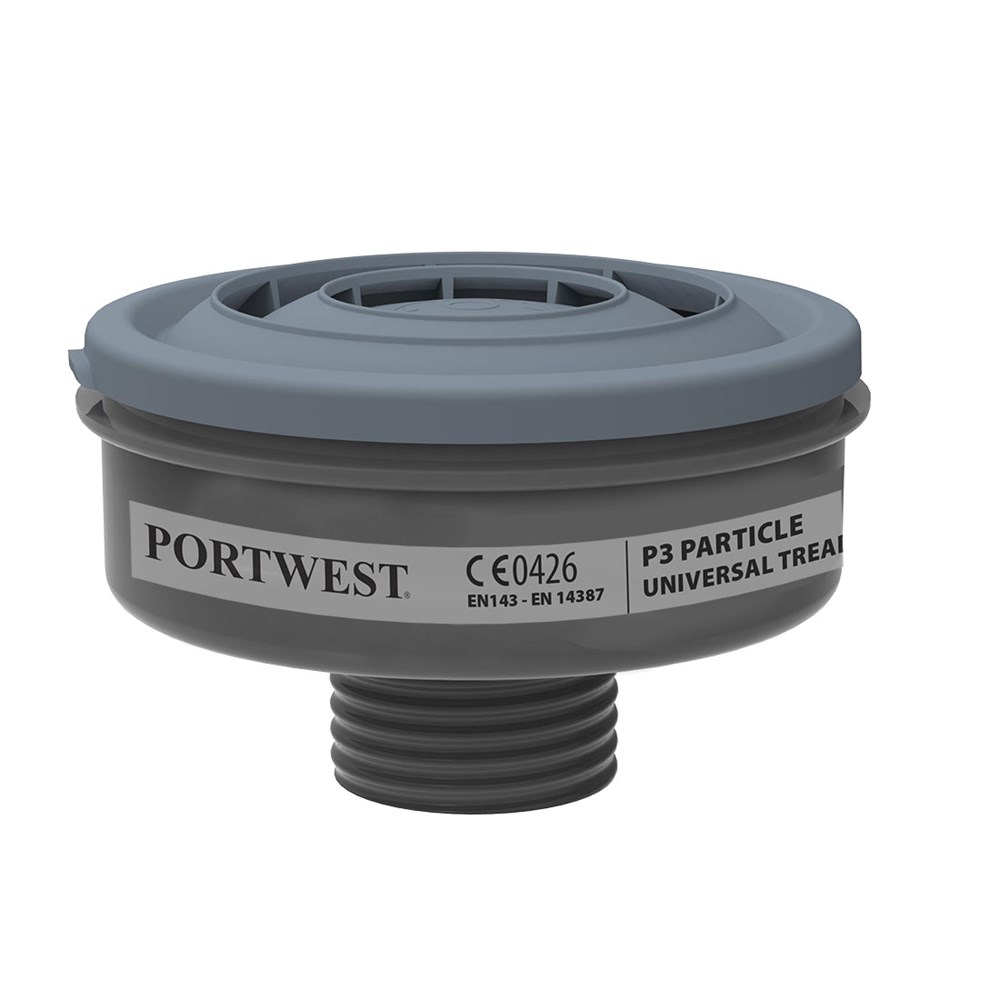 Portwest P3 Particle Filter  (Pk6)  Black