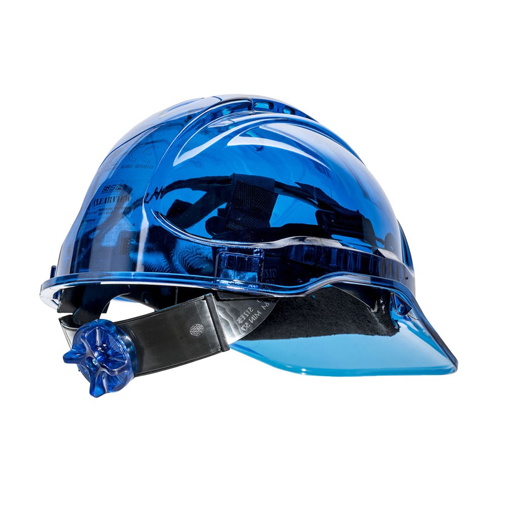 Portwest Peak View Ratchet Vent Helmet Blue Portwest Peak View Ratchet Vent Helmet Blue
