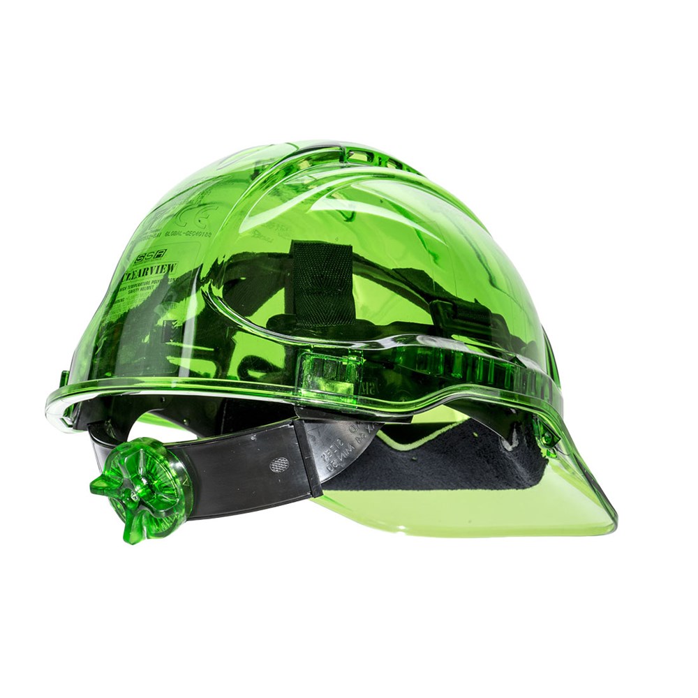 Portwest Peak View Ratchet Vent Helmet Green Portwest Peak View Ratchet Vent Helmet Green