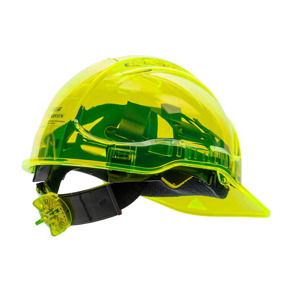 Portwest Peak View Ratchet Vent Helmet Yellow Portwest Peak View Ratchet Vent Helmet Yellow