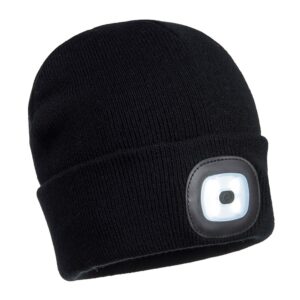 Portwest Rechargeable LED Beanie  Black
