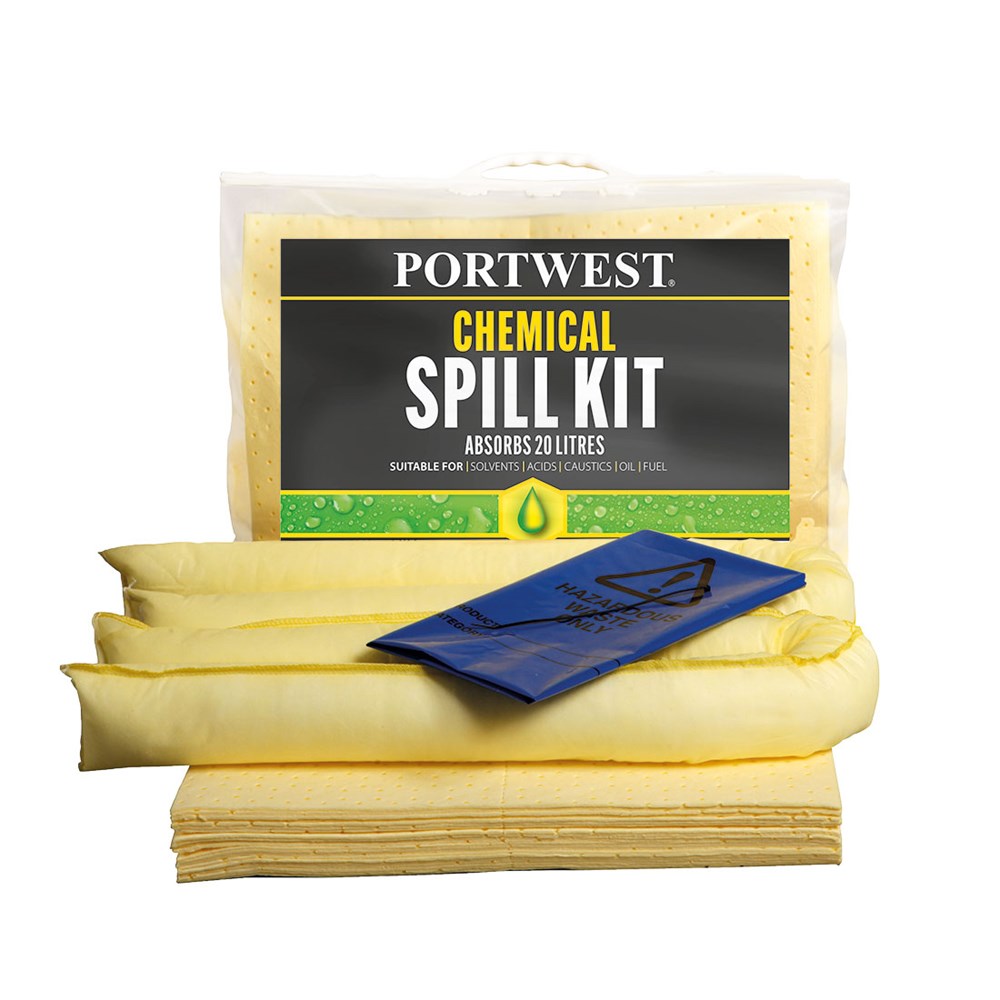 Portwest Spill Chemical Kit 20L  (Pk6)  Yellow