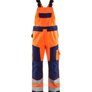 Blaklader Bretelbroek High Vis 2660  High Vis Oranje/Marineblauw