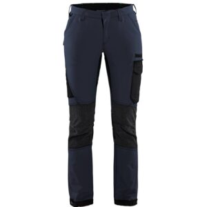 Blaklader Dames 4-weg stretch service werkbroek 7122  Donker marineblauw/Zwart
