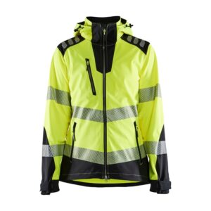 Blaklader Dames High Vis softshell jack 4791  High Vis Geel/Zwart