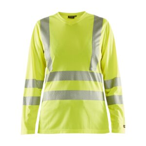 Blaklader Dames T-shirt lange mouw High Vis 3485  High Vis Geel