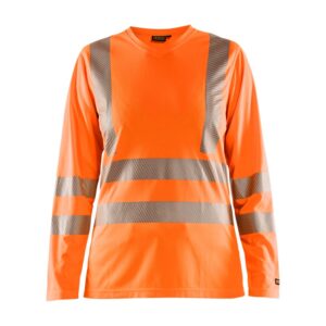 Blaklader Dames T-shirt lange mouw High Vis 3485  High Vis Oranje