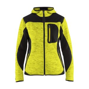 Blaklader Dames Vest met Softshell 4931  High Vis Geel/Zwart