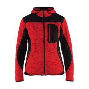 Blaklader Dames Vest met Softshell 4931  Rood/Zwart