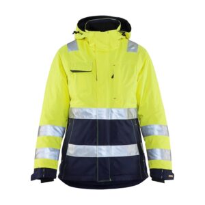 Blaklader Dames Winterjas High Vis 4872  High Vis Geel/Marineblauw
