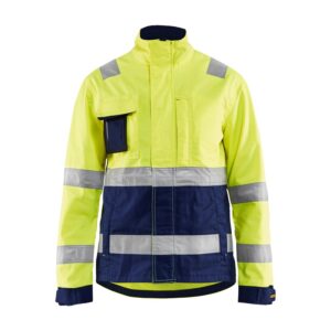 Blaklader Dames jack High Vis 4903  High Vis Geel/Marineblauw