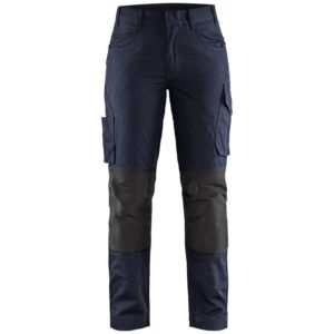 Blaklader Dames service werkbroek met stretch 7195  Donker marineblauw/Zwart