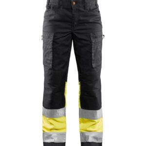 Blaklader Dames werkbroek High Vis met stretch 7161  Marine/High Vis Geel