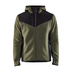 Blaklader Gebreid jack met softshell 5940  Herfstgroen/Zwart