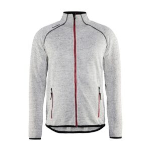 Blaklader Gebreid vest 4942  Grijs mêlee/rood