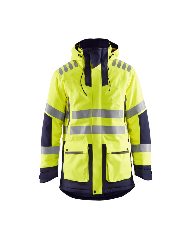 Blaklader High Vis Parka Evolution 4469  High Vis Geel/Marineblauw