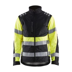 Blaklader High Vis softshell jack 4497  Zwart/High Vis Geel
