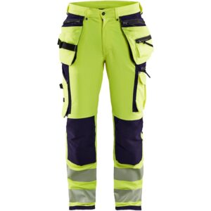 Blaklader High Vis werkbroek met 4-weg stretch 1997  High Vis Geel/Marineblauw