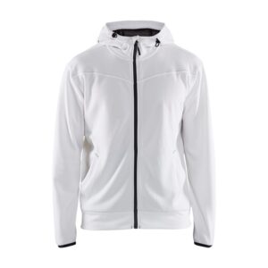 Blaklader Hoodie met rits 3363  Wit/Donkergrijs