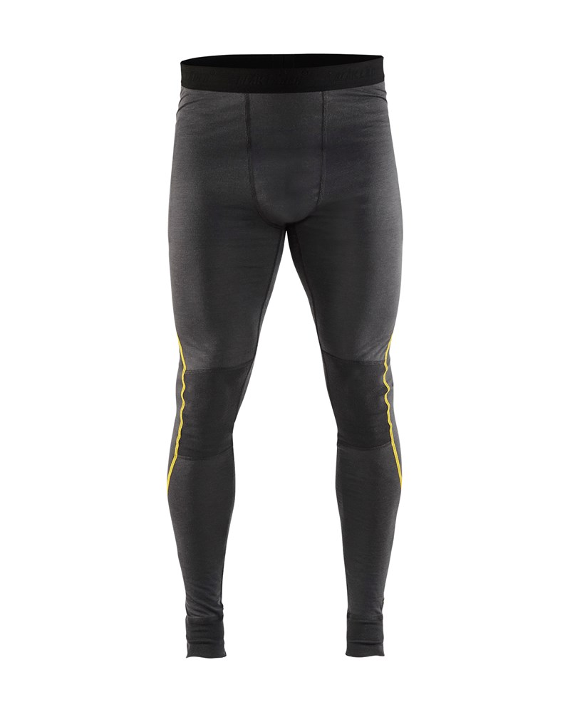 Blaklader Lange onderbroek 100% merino XLIGHT 1844  Donkergrijs/Geel