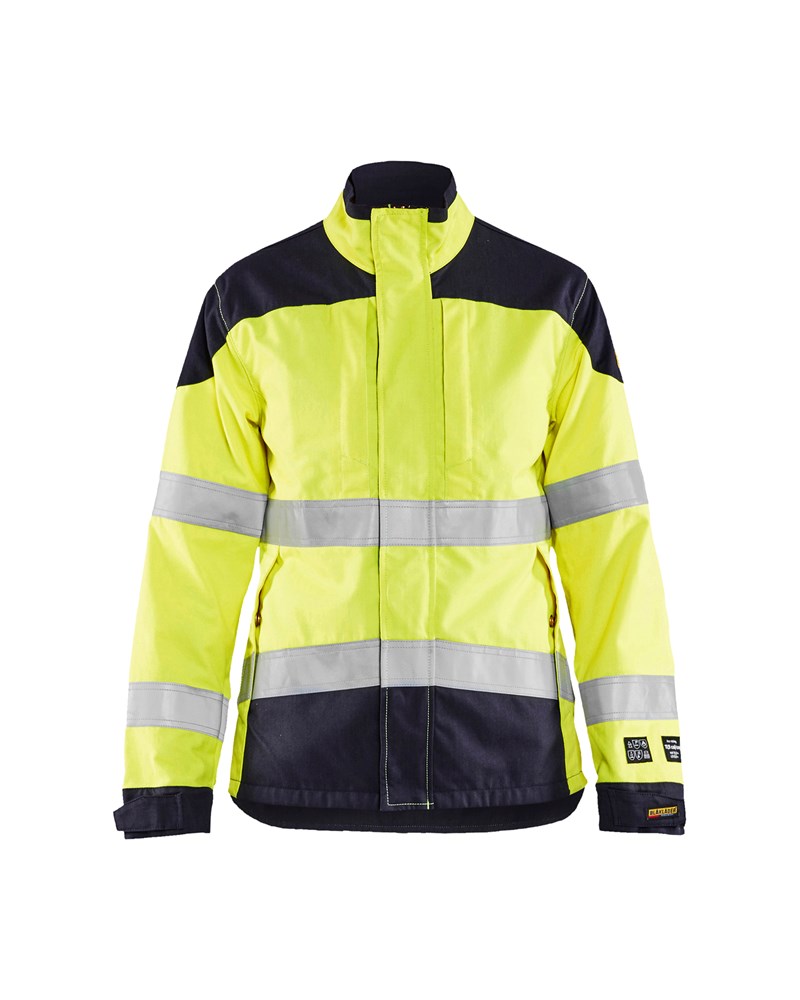 Blaklader Multinorm Damesjack Inherent 4969  High Vis Geel/Marineblauw