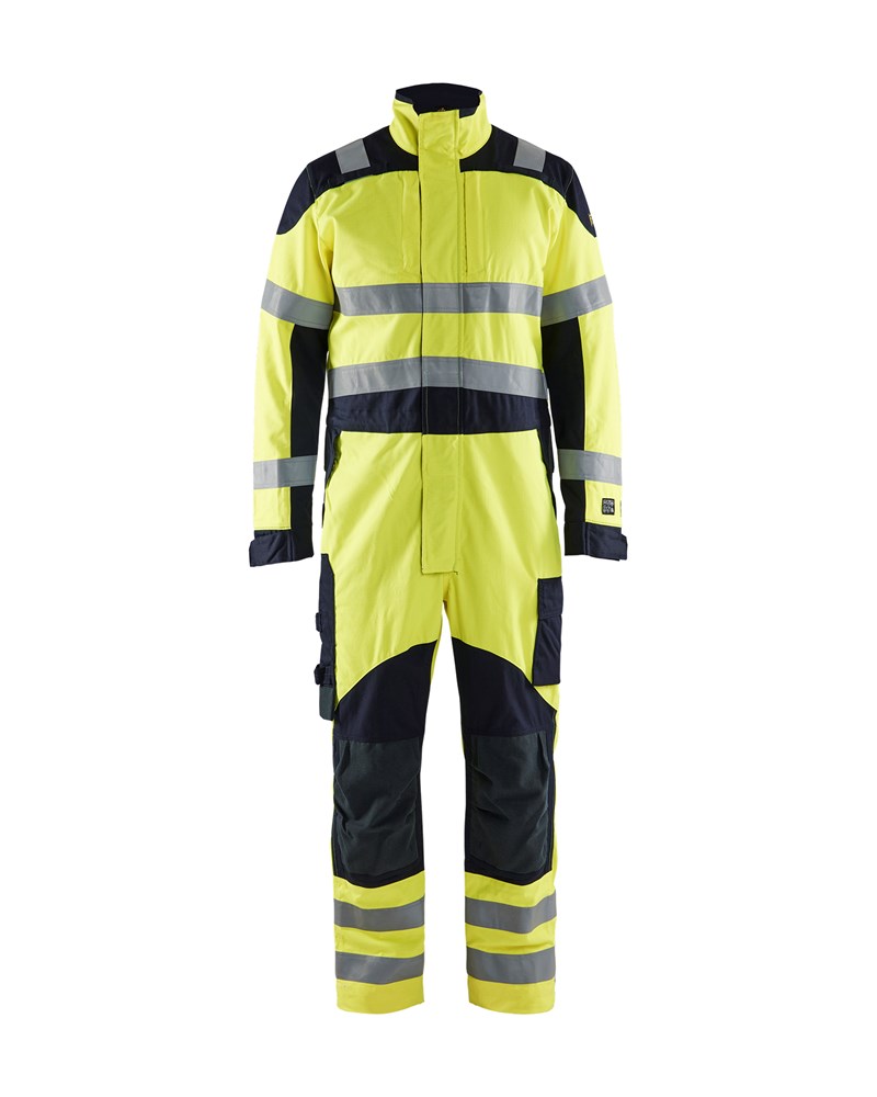 Blaklader Multinorm Inherent overalls 6089  High Vis Geel/Marineblauw