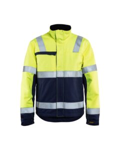 Blaklader Multinorm Winterjas 4069  High Vis Geel/Marineblauw