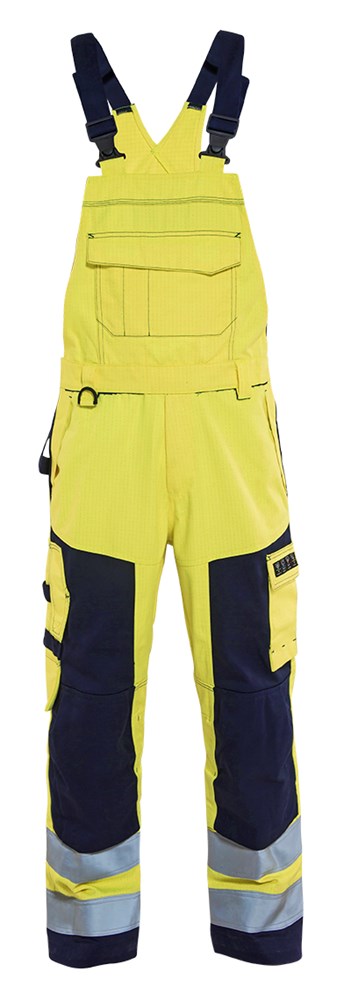 Blaklader Multinorm bretelbroek 2608  High Vis Geel/Marineblauw