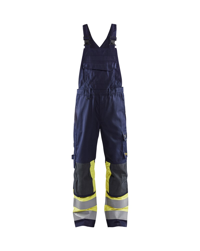 Blaklader Multinorm bretelbroek Klasse 1 2607  Marine/High Vis Geel
