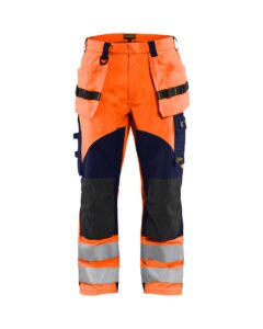 Blaklader Multinorm inherent werkbroek 1589  High Vis Oranje/Marineblauw