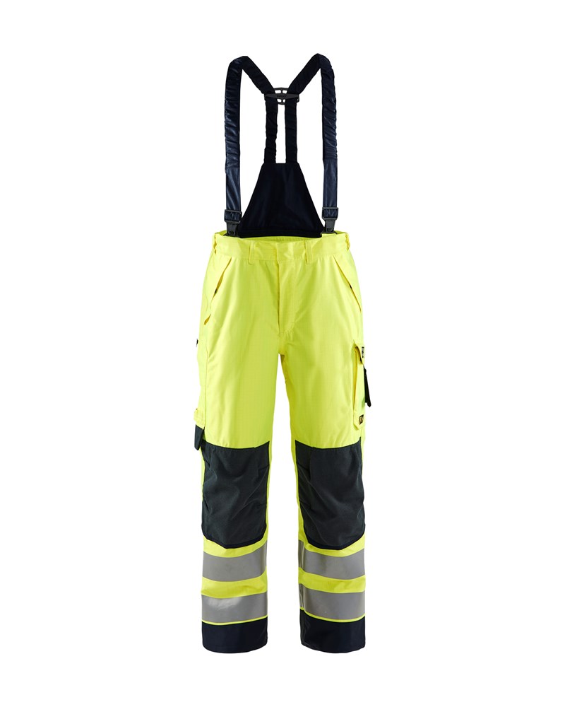 Blaklader Multinorm shell broek 1881  High Vis Geel/Marineblauw