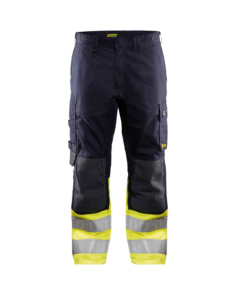 Blaklader Multinorm werkbroek Inherent 1488  Marine/High Vis Geel