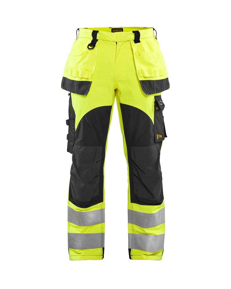 Blaklader Multinorm werkbroek Inherent 1589  High Vis Geel/Marineblauw