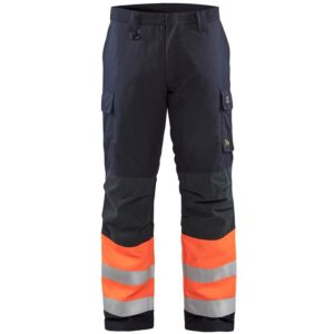 Blaklader Multinorm winterwerkbroek 1869  Marineblauw/Oranje