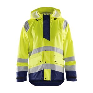 Blaklader Regenjas High Vis LEVEL 1 4323  High Vis Geel/Marineblauw